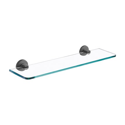 Novaservis SMILE sklenená polička 500 mm, sklo/gun metal ASM13GM