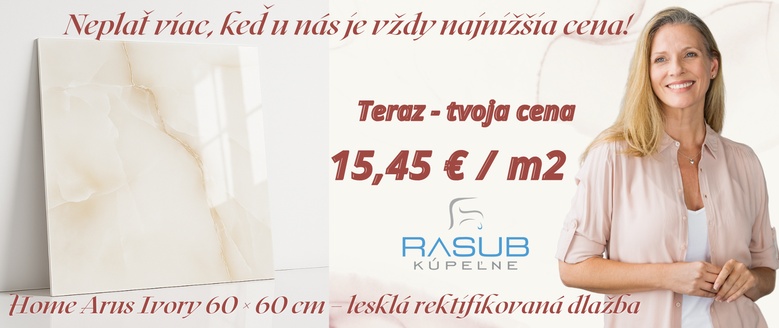 ARUS IVORY 60x60 cm Lesklá dlažba